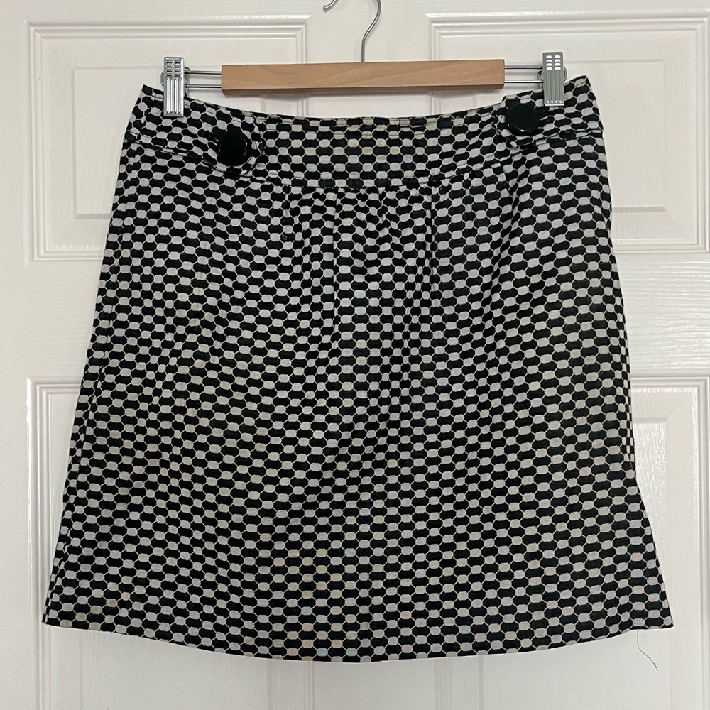 Banana Republic black and white print skirt